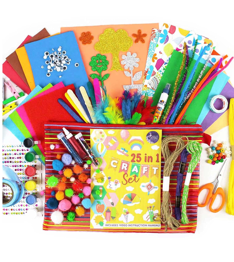 25 in 1 Art and Craft Kit for Girls & Boys – 200+ DIY Craft