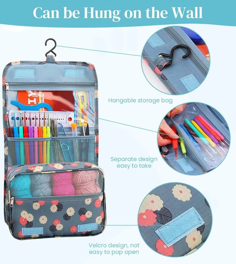 130PCS Crochet Kit for Beginners Adults