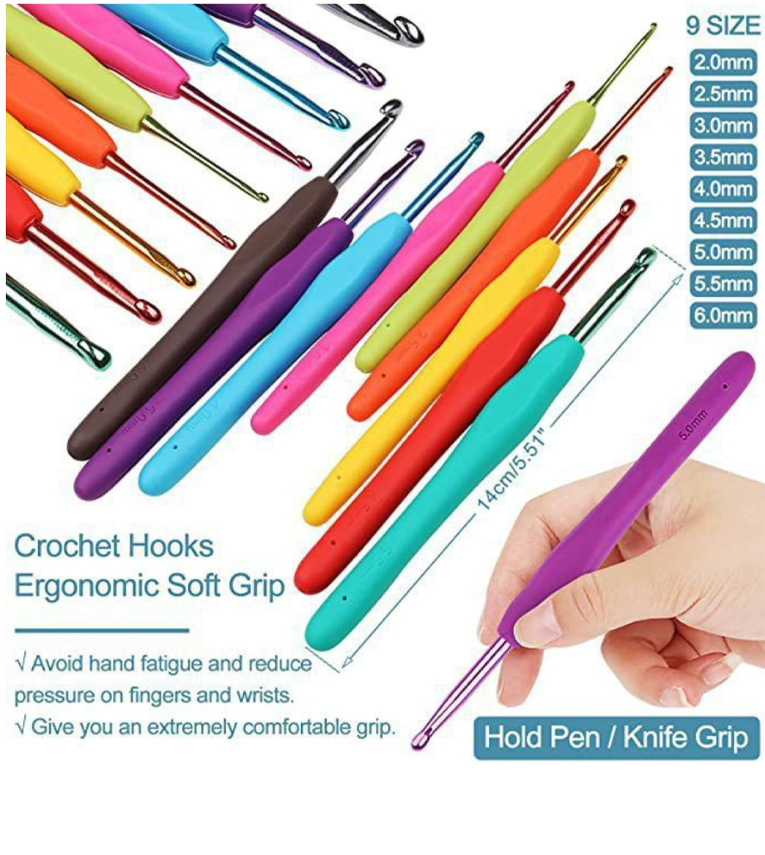 Crochet Set Knitting Needle Kit 107 Pcs