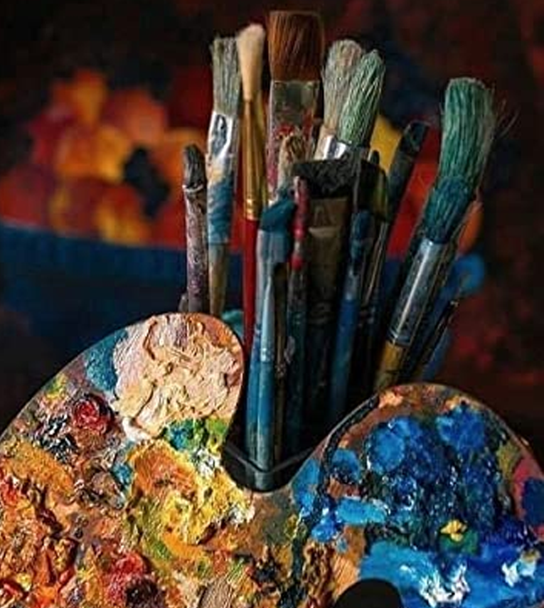 Wooden Painting Palette - 37x20cm Handmade Paint Palette with Thumb Hole