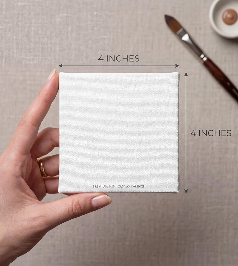 Blank Canvas Panels for Painting, 4x4 Inch (Set of 6)