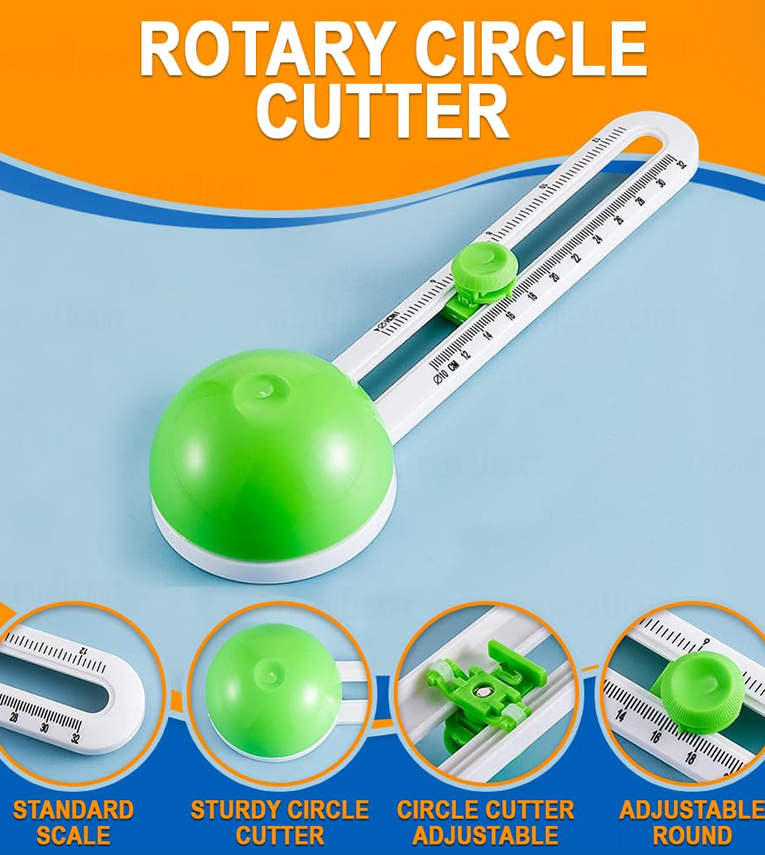 Circular Paper Cutter Rotary Cutter Craft Tool with Plastic Material