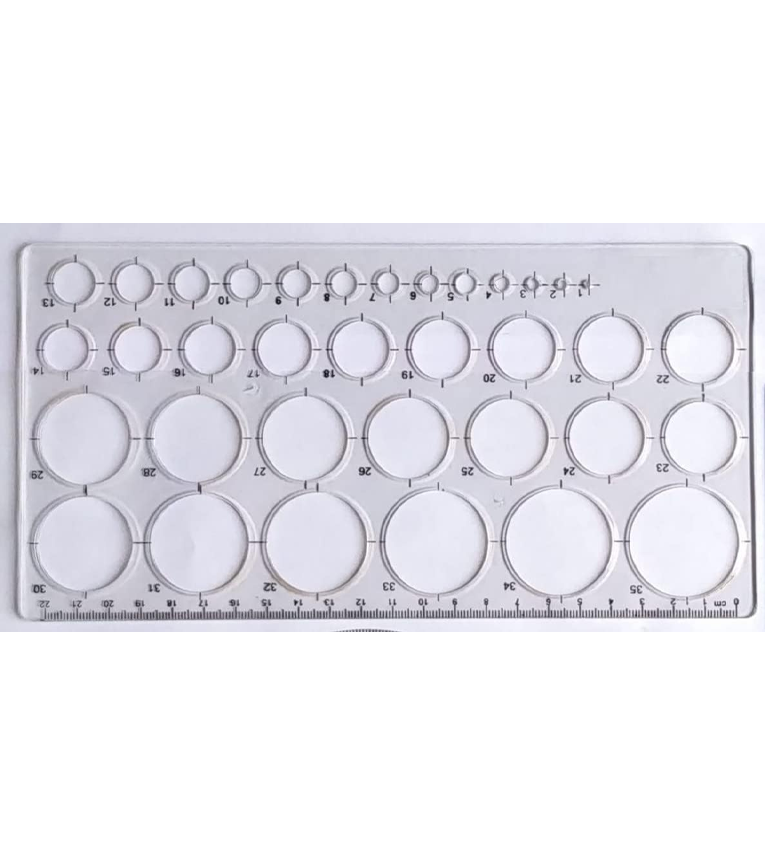 Art Circle Master Template 35 Circles Stencil Measuring Tool