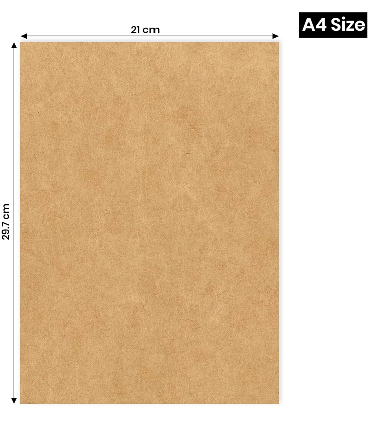 A4 Kraft/Craft Paper Craft Liner Sheet - 300 GSM