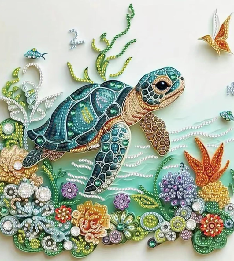 Diamond Painting Kit for Adults, Sea Turtle DIY Craft