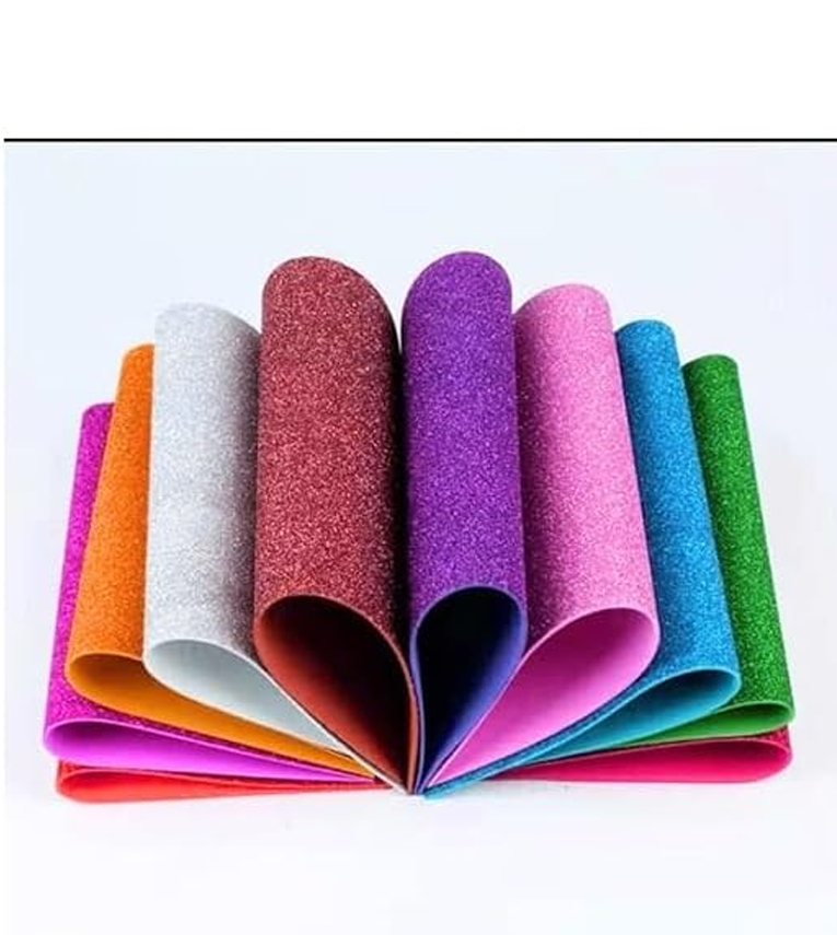 A4-10 Sheet Glitter Sheets (A4) Art & Craft Glitter Sheet