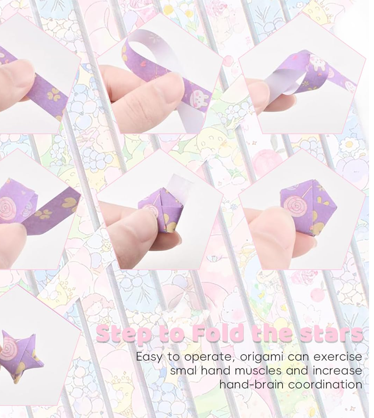 600-Count Lucky Star Paper Strips For Origami