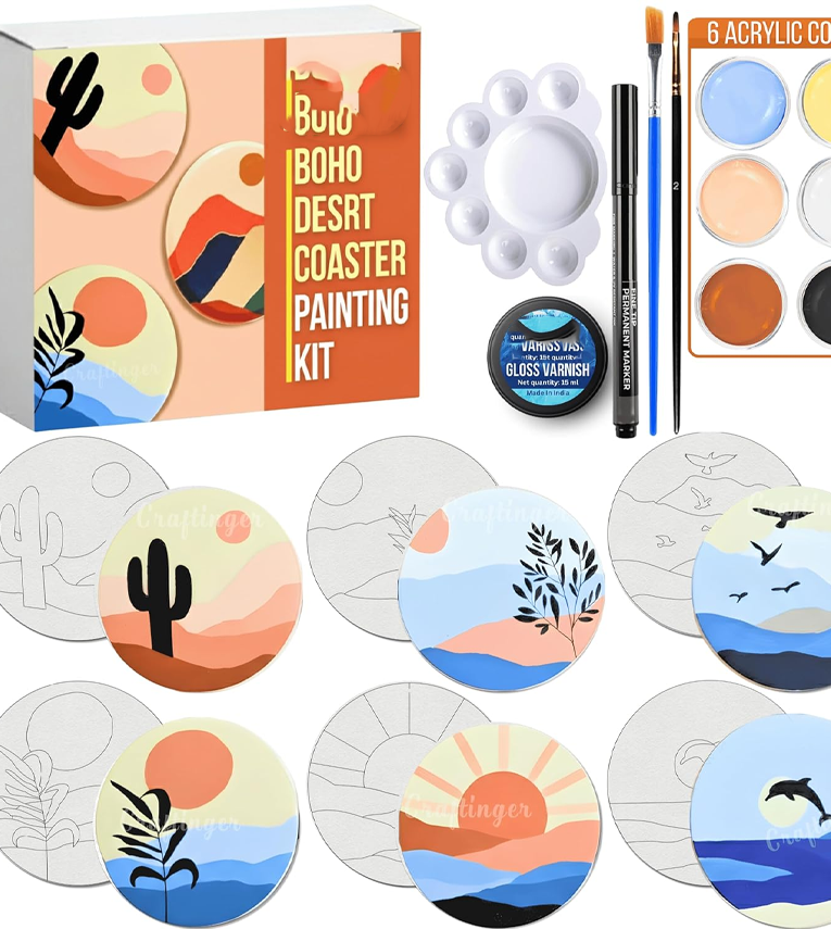 Coaster Painting Kit for Kids | DIY Art & Craft Set