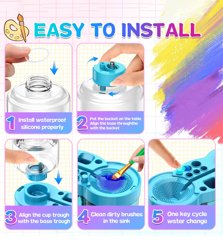 Round Paint Sponges Brush Set