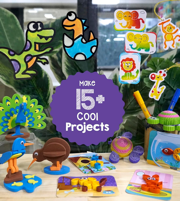 5-in-1 Awesome Craft Kit- Kids - Arts and Crafts for Kids Ages 6-8
