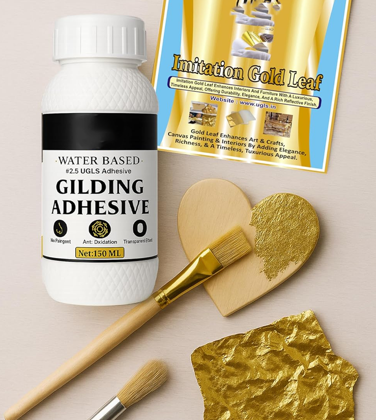 Gold Leaf Sheets for Art & Crafts (8 x 8 cm, 100 Sheets)