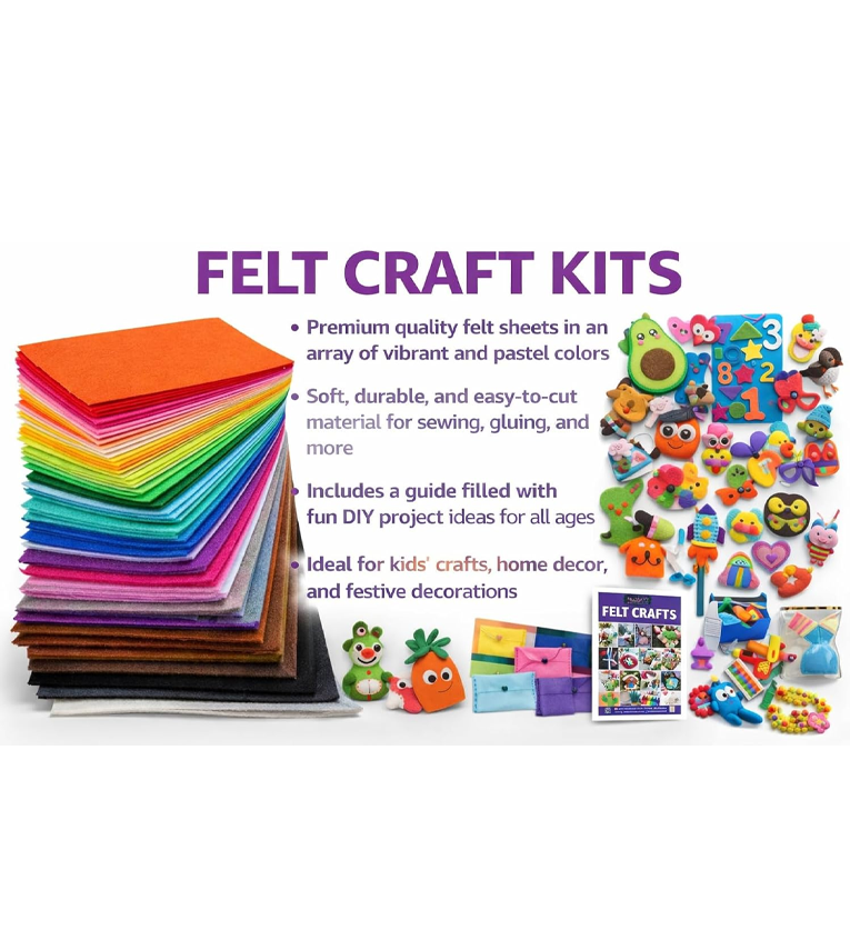 20 pcs Non Woven Felt Fabric 1mm Thickness