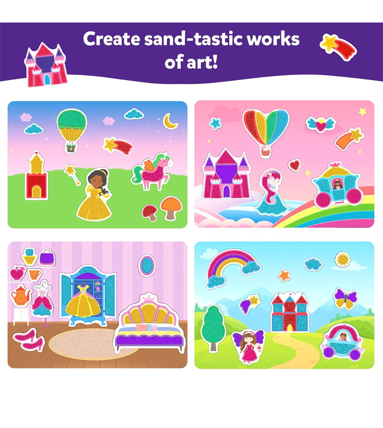 Sand Art Activity - Mess-Controlled DIY Unicorn & Princess Craft Kit