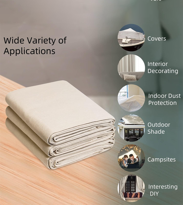Umi Canvas Fabric, Premium 10 Oz Natural Cotton