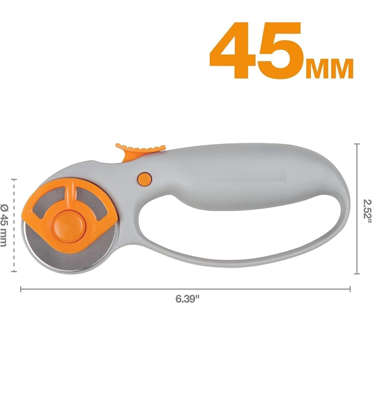 45mm Rotary Cutter - Cutting Mat and Sewing Ruler