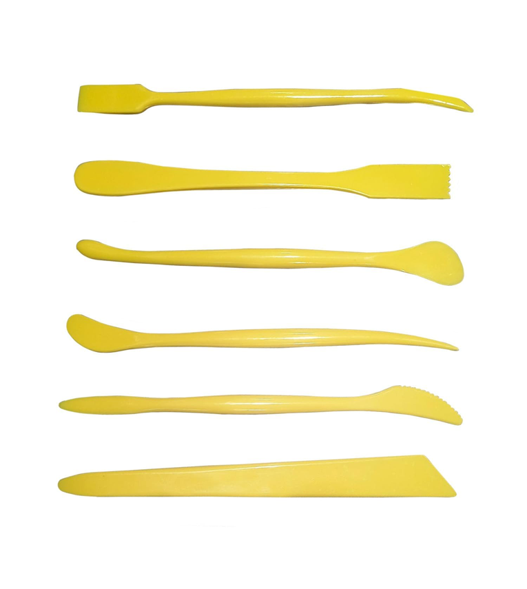 Pack of 6 Distinct Double-Headed Plastic Pottery Tools