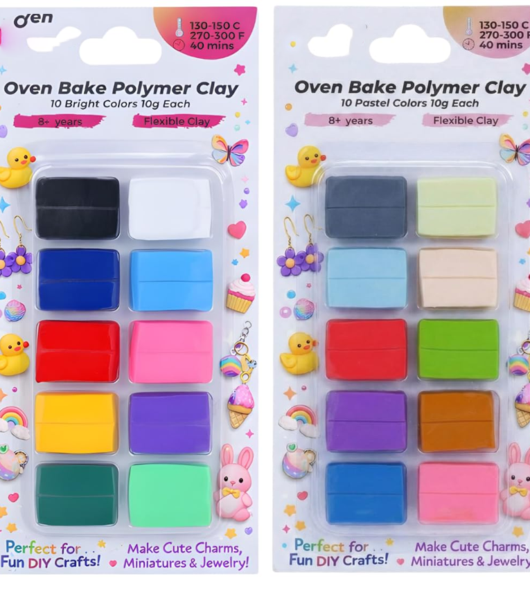 Polymer Clay 20 Colors Oven Bake Modelling Clay Set