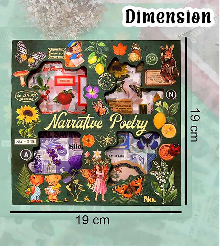 Self Adhesive 640Pcs /100 Sheets, Vintage Nature Stickers