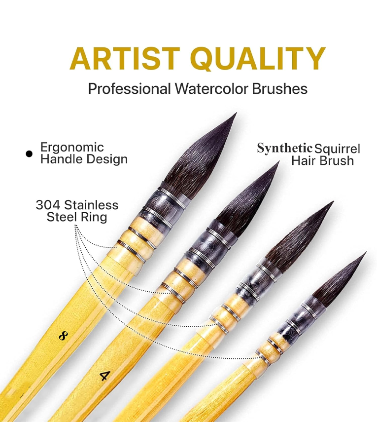 Artists Professional Black Synthetic Hair MOP Brush