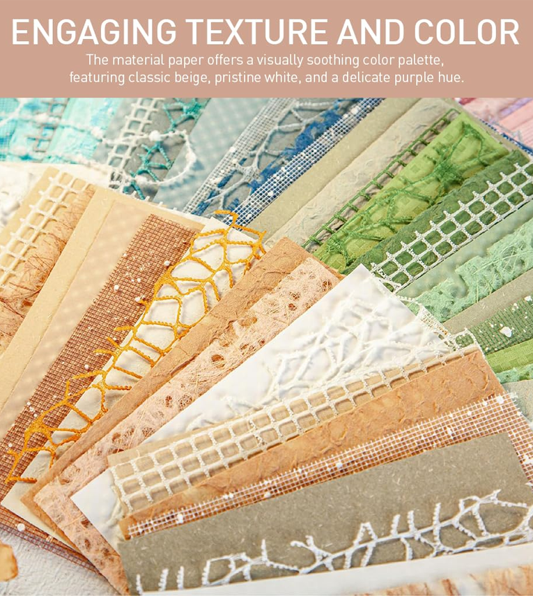 16Pcs Textured Scrapbook Paper