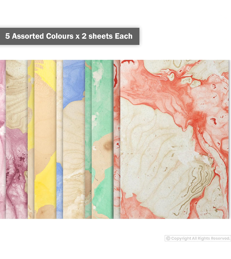 A4 Handmade Paper-Marble Design
