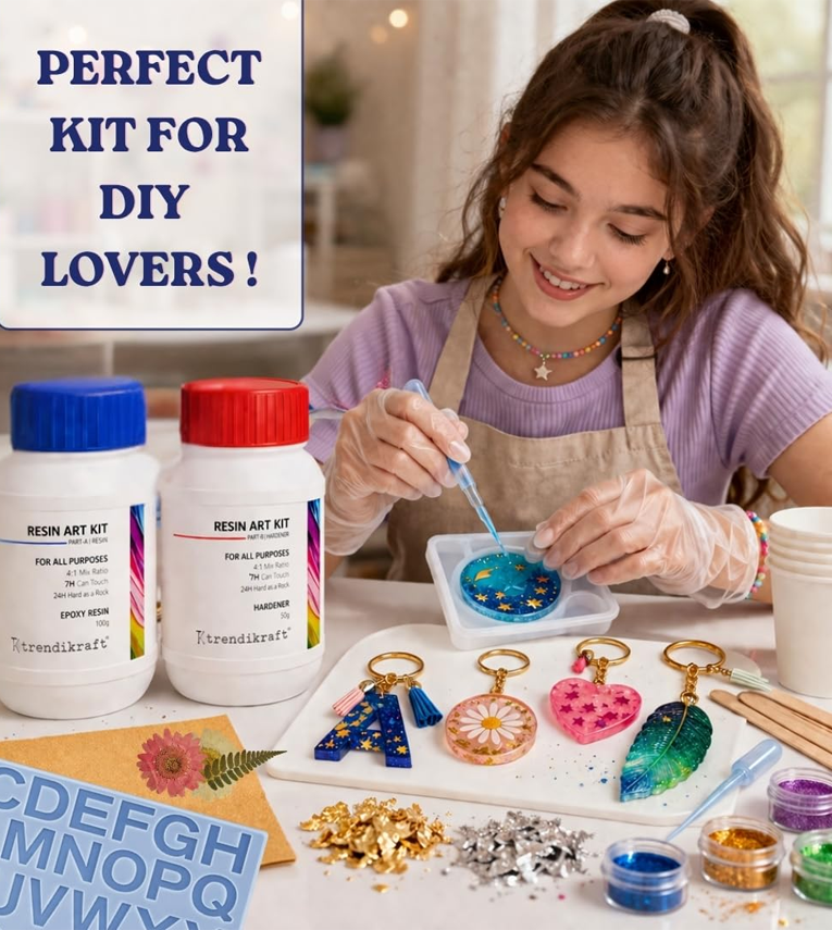 Ultimate All-in-One Resin Art Kit with Silicone Moulds