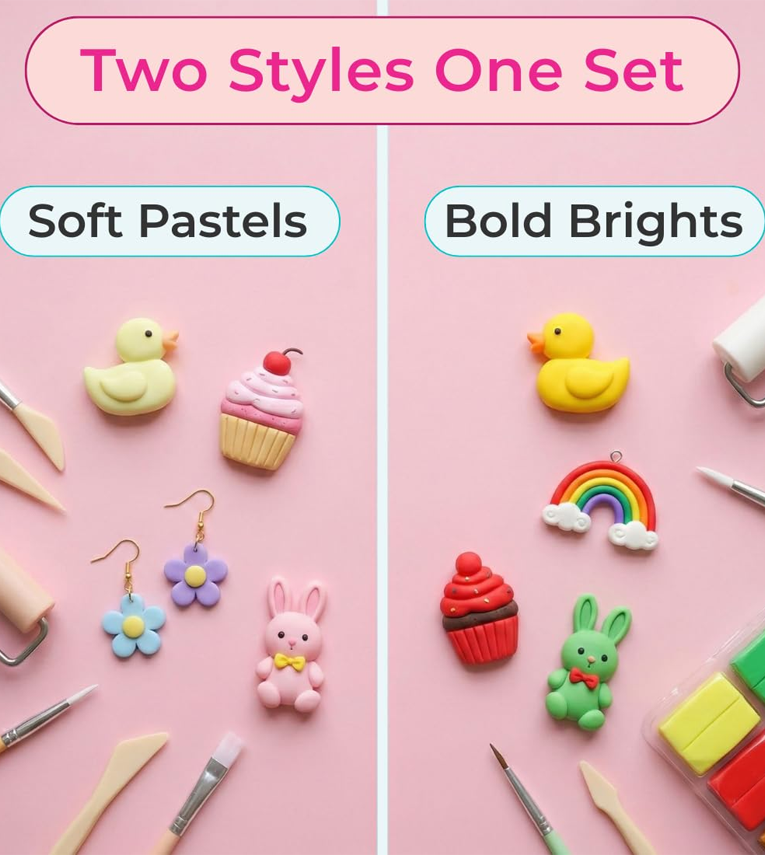 Polymer Clay 20 Colors Oven Bake Modelling Clay Set
