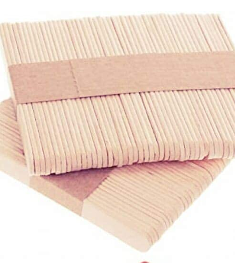 200 Sticks(100 Colored and 100 Plain) Sticks Natural Wooden ice Cream Sticks