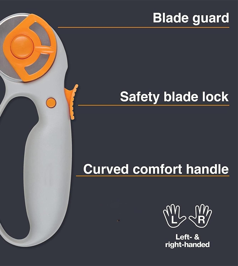 45mm Rotary Cutter - Cutting Mat and Sewing Ruler