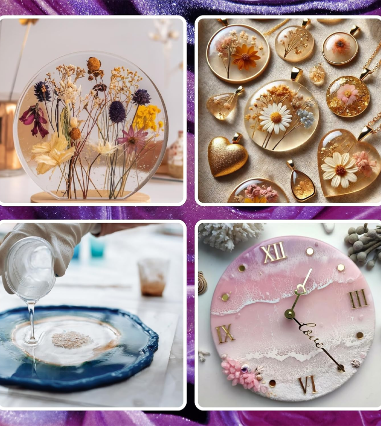 DIY Epoxy Resin Art Kit With Moulds Agate Coaster Making Kit