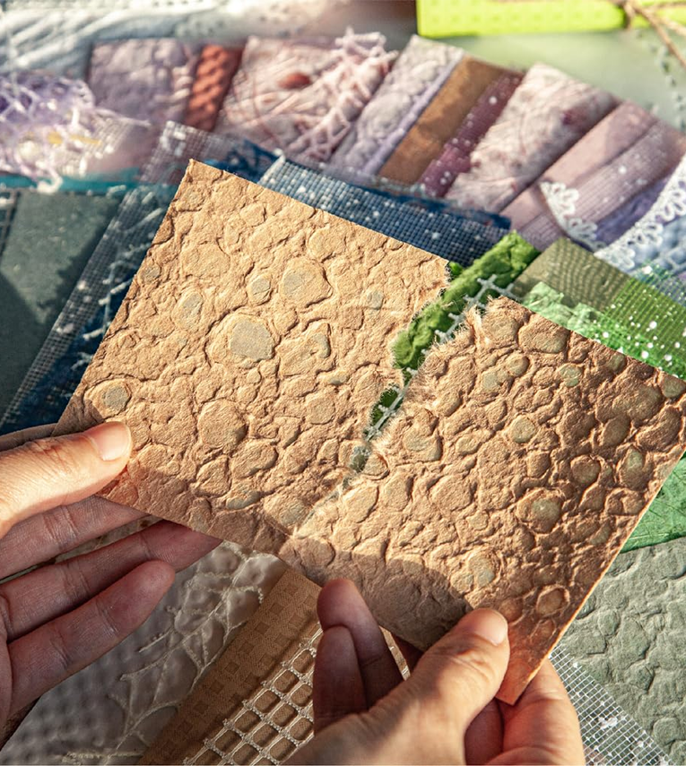 16Pcs Textured Scrapbook Paper