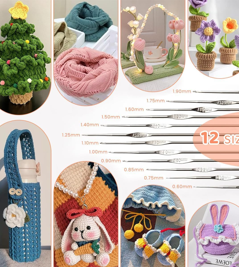 Crochet Set Knitting Needle Kit 107 Pcs