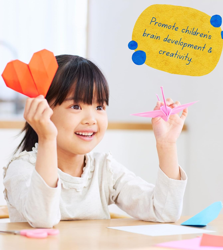 Origami Paper with Instruction Book for Kids