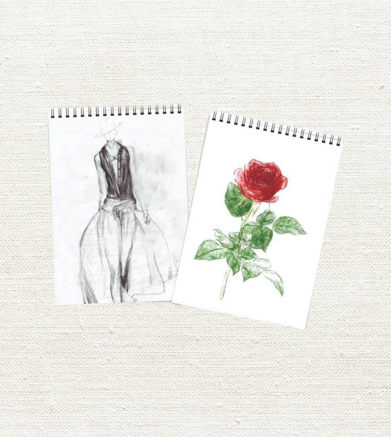 Set of 2 Top Spiral Artists and Drawing Sketch Pad Sketch Pad