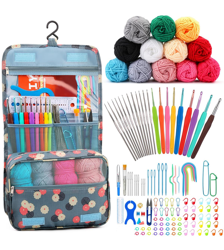 130PCS Crochet Kit for Beginners Adults