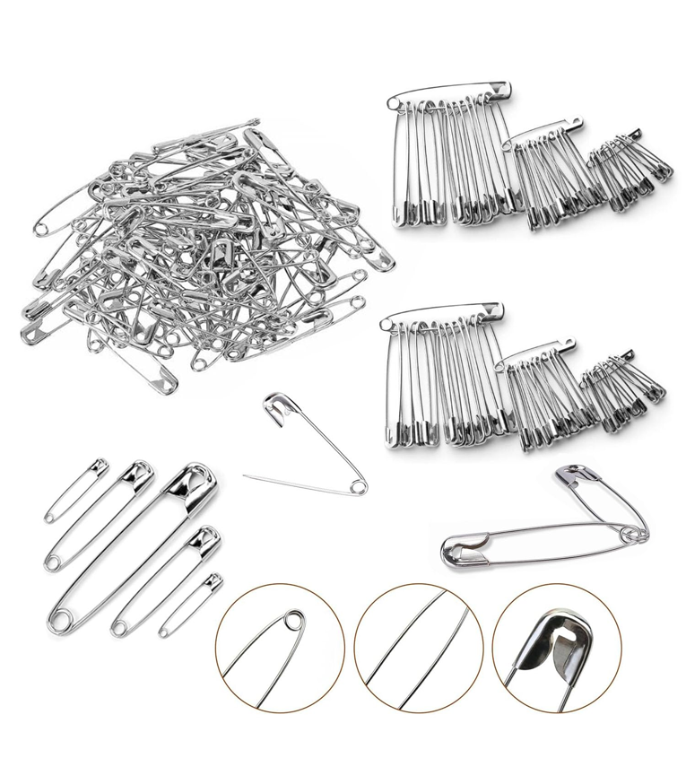 Safety Pins Silver Premium Nickel Plated 60pcs