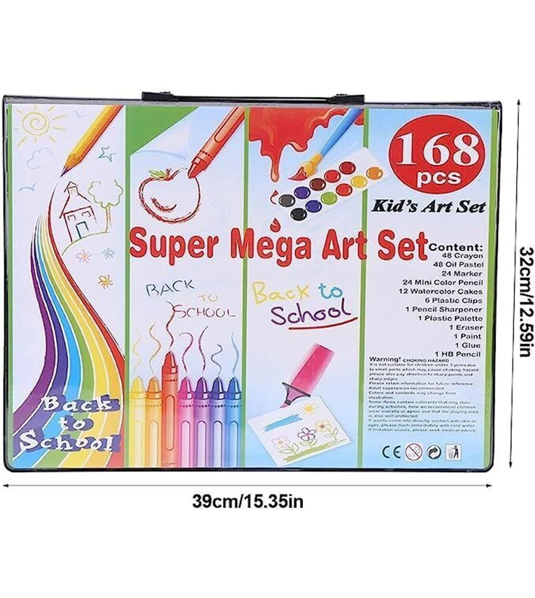 168-Piece Kids Art Set, Portable Drawing Set Makes Great Gift for Artists Kids