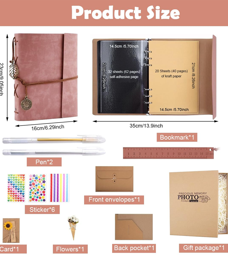 DIY Photo Album 52 Sheets (104 Pages) Scrap book