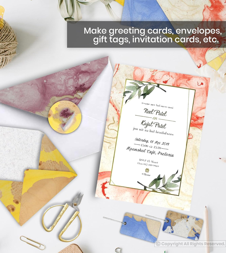 A4 Handmade Paper-Marble Design