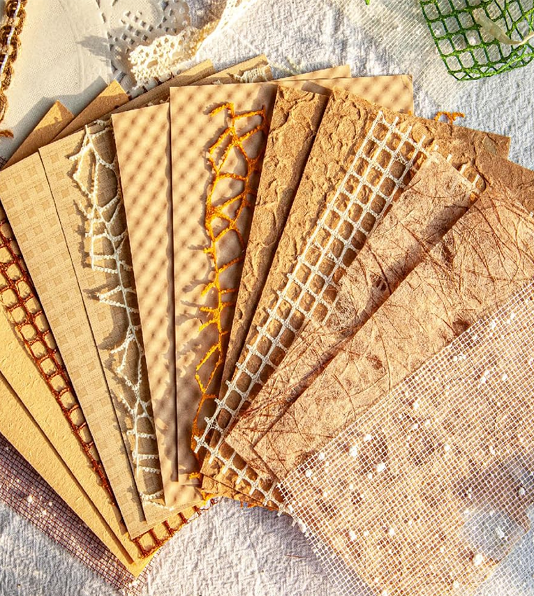 16Pcs Textured Scrapbook Paper