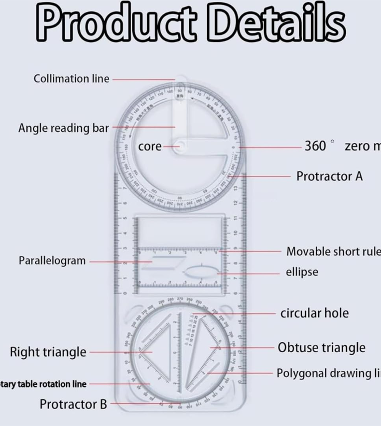 Multifunctional Geometric Ruler