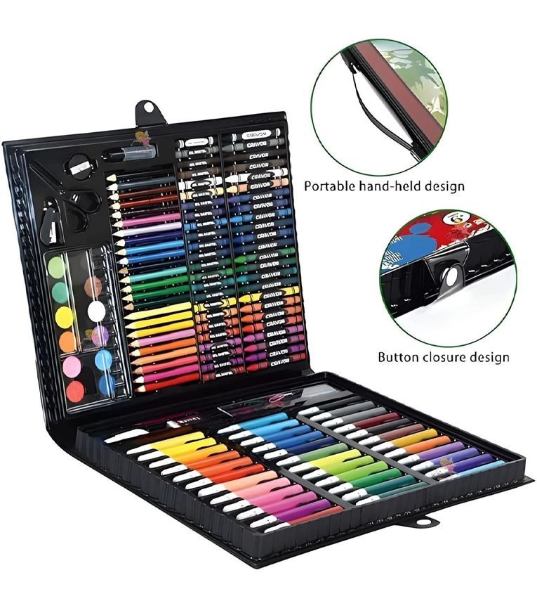 150 pcs Painting Set Color Pencils with Portable Art Box-Drawing kit Markers Art