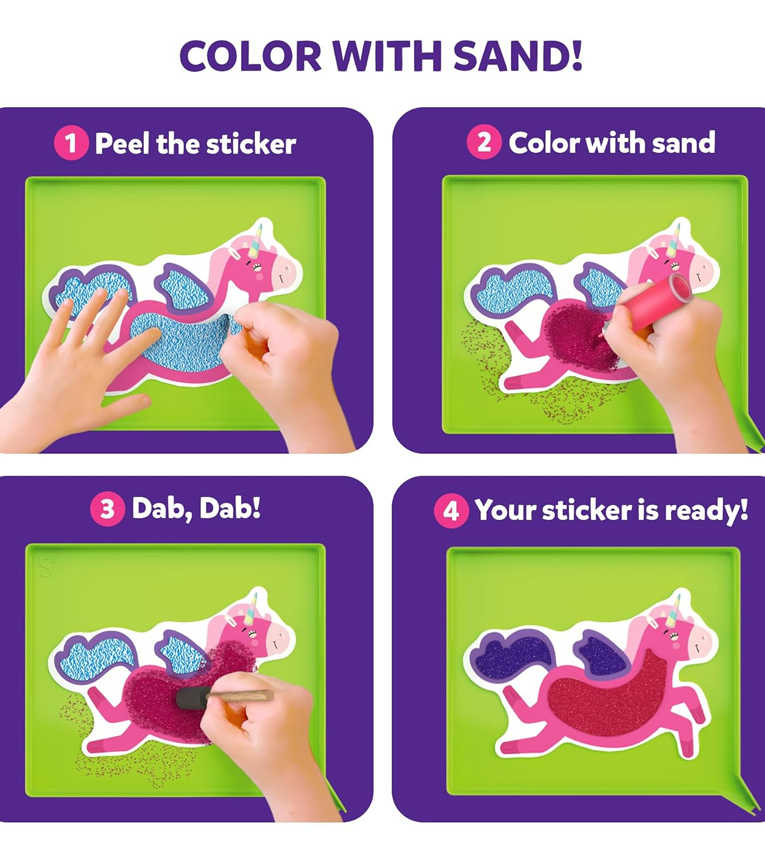 Sand Art Activity - Mess-Controlled DIY Unicorn & Princess Craft Kit