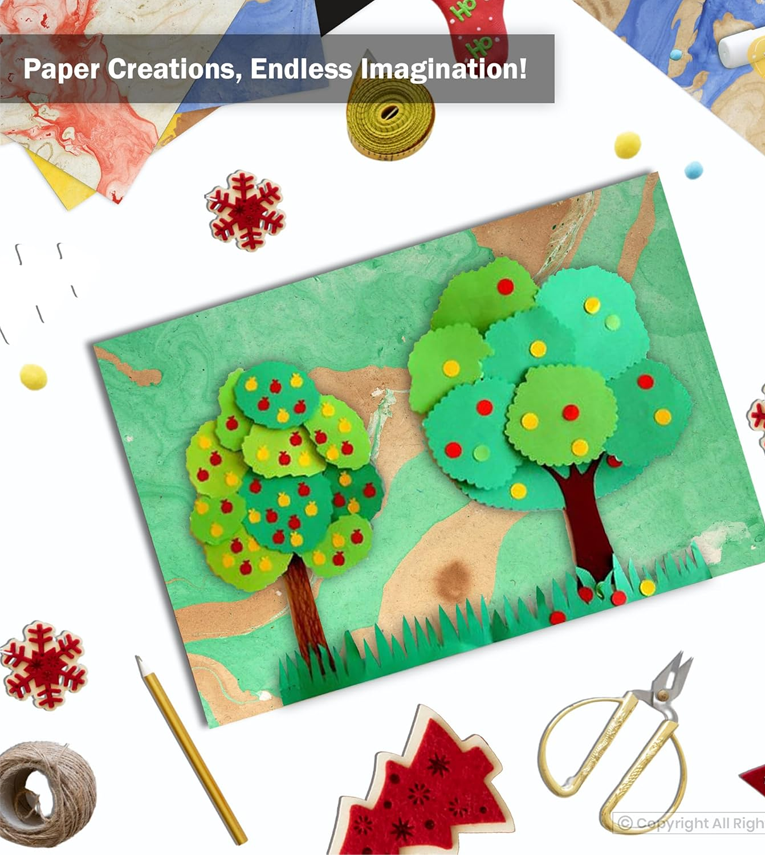 A4 Handmade Paper-Marble Design