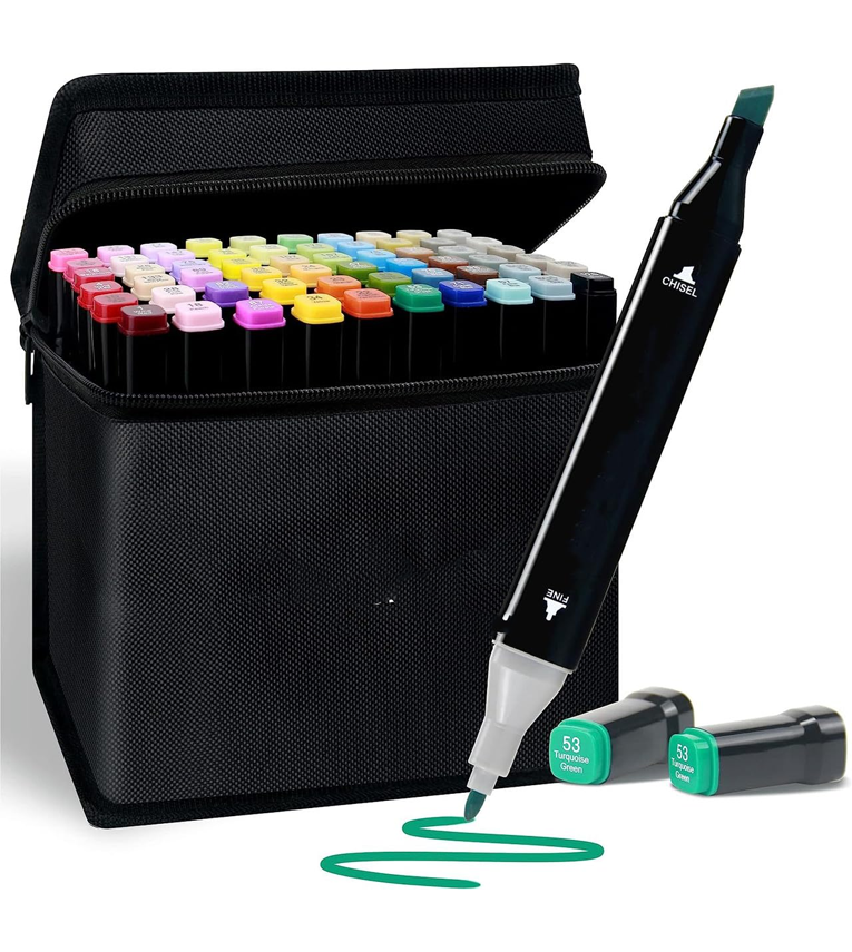 Dual Tip Colorful Art Markers 24 Colors Sketch Pens