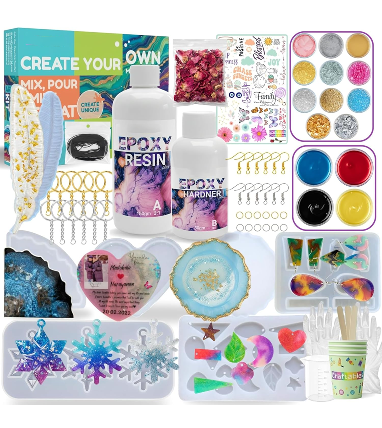 DIY Resin Art kit with Moulds for Beginners