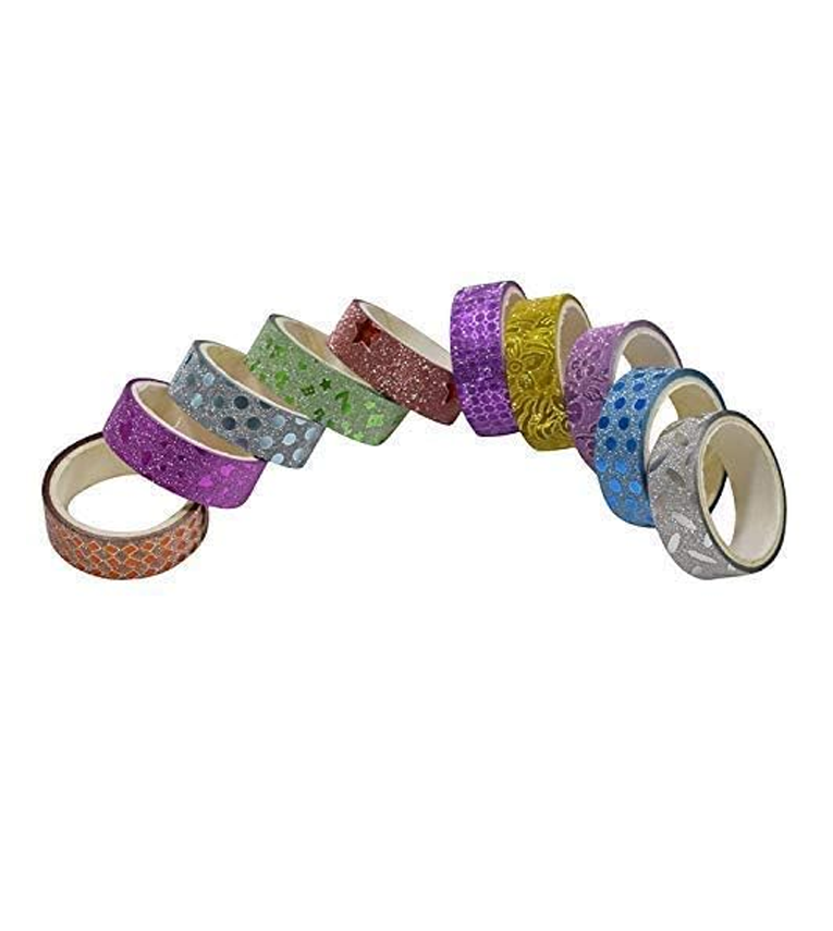 Pack of 36Pcs Colorful Decorative Adhesive Glitter Tape Rolls