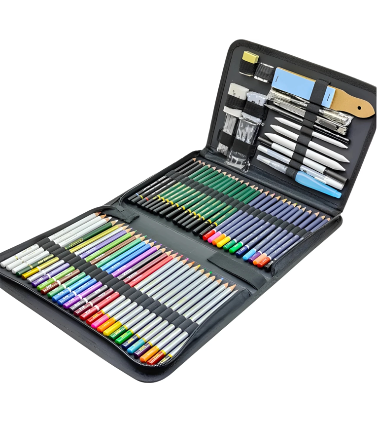 75 Pieces Professional Drawing and Sketching Pencil Set Kit for Artist