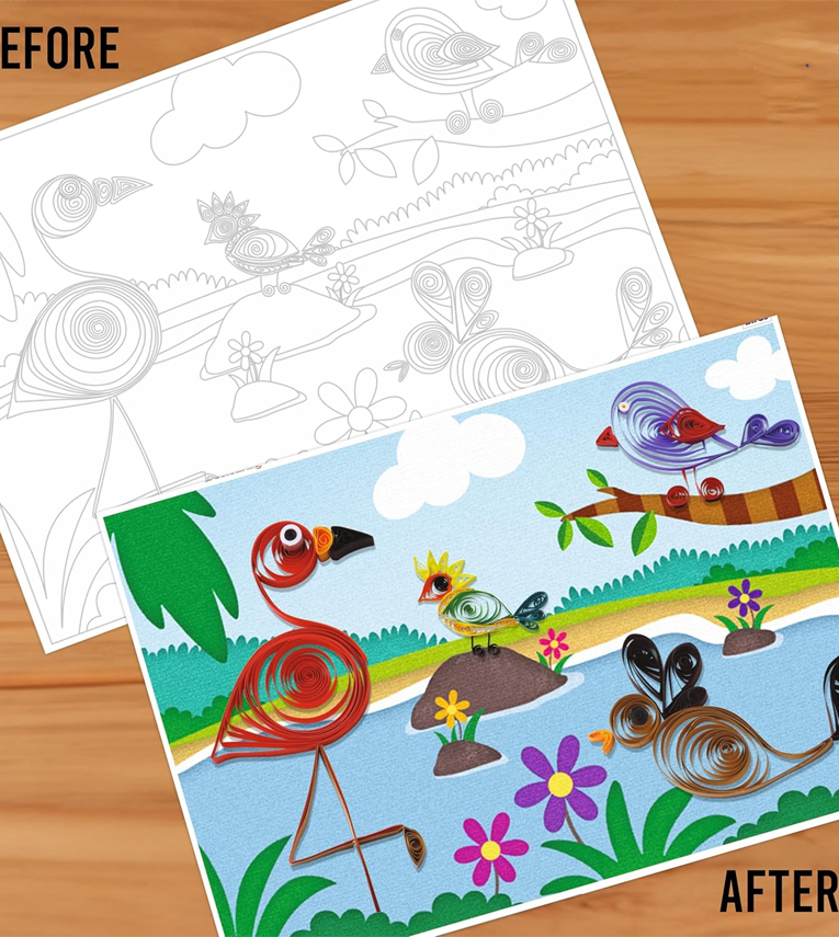 The Art of Paper Quilling Bird Series Art and Craft for Kids