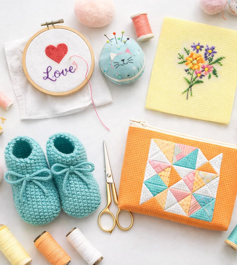 Hobby Crafts 5 Pcs Matty Fabric for Beginners & Adults